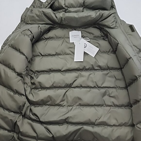 Hudson North  Men's Olive Green Puffer Coat Parka Down Fill Winter Sz M - Picture 12 of 16